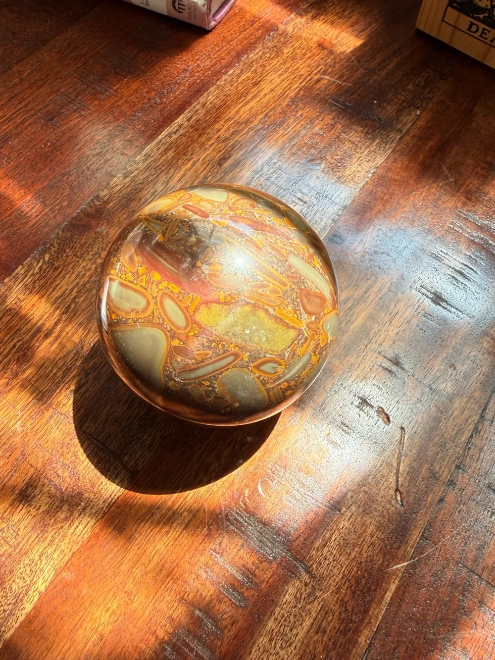 ✨ Bamboo Jasper Sphere • 438 g • 68.7 mm